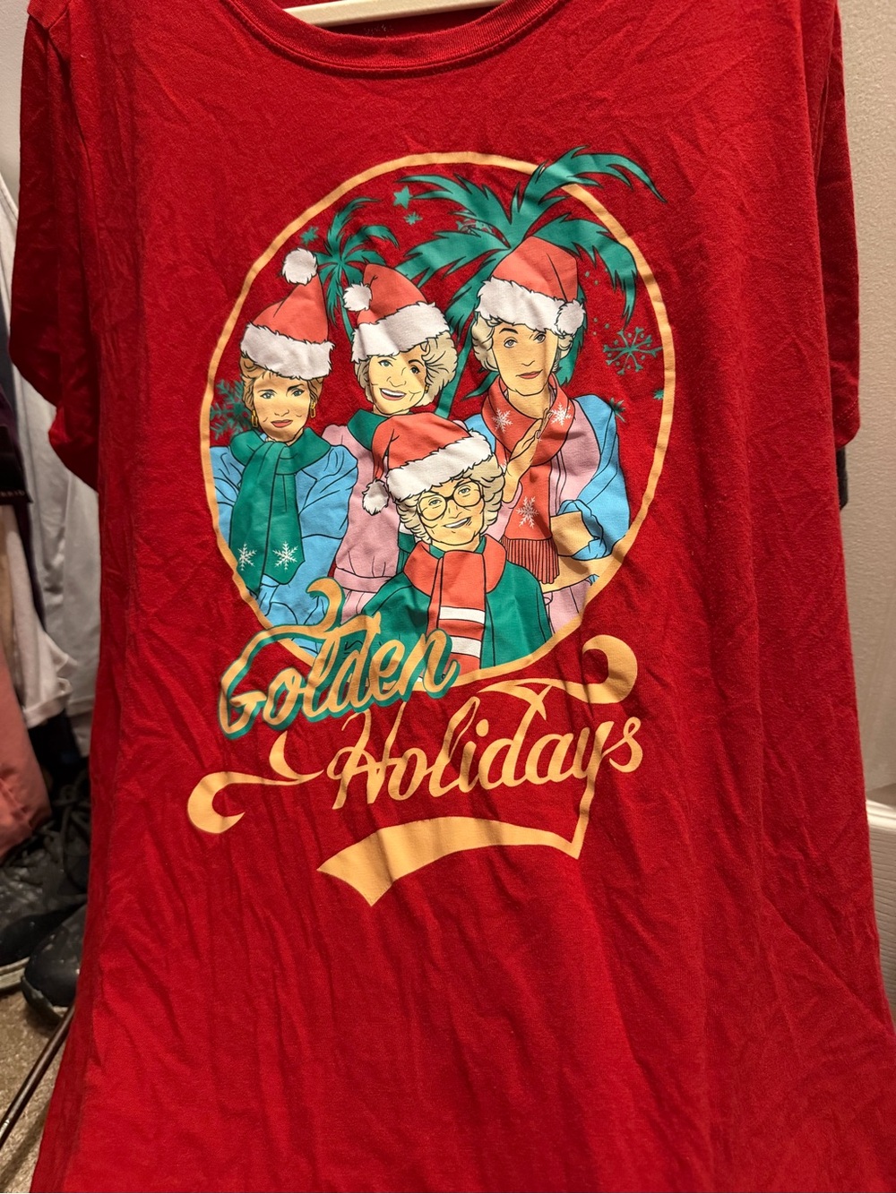 Red Golden Girls Christmas T Shirt